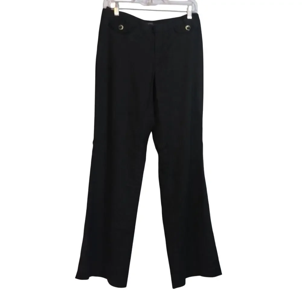 Banana Republic Martin Fit Linen Pants Charcoal Gray Size 6